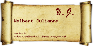 Walbert Julianna névjegykártya